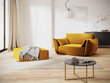 Velvet fotelis Vanda, 128x100x85 cm, geltonas kaina ir informacija | Svetainės foteliai | pigu.lt