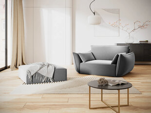 Velvet кресло Vanda, 128x100x85 см, серое цена и информация | Кресла в гостиную | pigu.lt