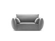 Velvet fotelis Vanda, 128x100x85 cm, pilkas kaina ir informacija | Svetainės foteliai | pigu.lt