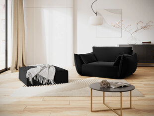 Velvet кресло Vanda, 128x100x85 см, черное цена и информация | Кресла в гостиную | pigu.lt