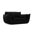Velvet fotelis Vanda, 128x100x85 cm, juodas