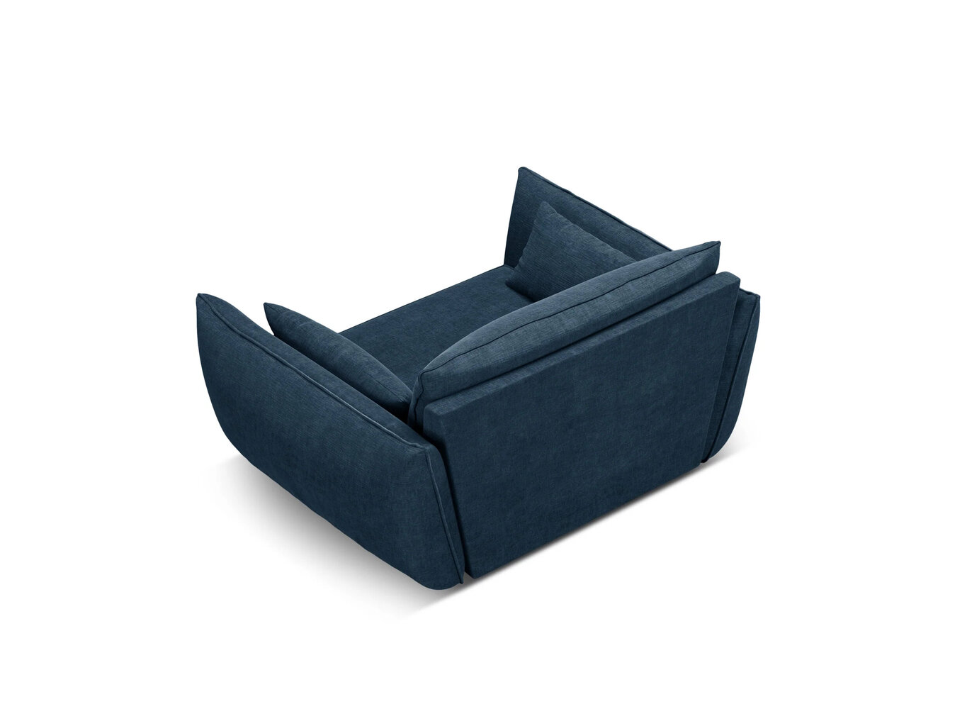 Vienvietis fotelis Vanda, 128x100x85 cm, mėlynas kaina ir informacija | Svetainės foteliai | pigu.lt