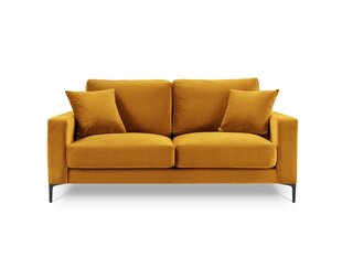 Dvivietė velvet sofa Venus, geltona (garstyčių) kaina ir informacija | Sofos | pigu.lt