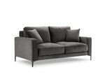 Dvivietė velvet sofa Venus, pilka