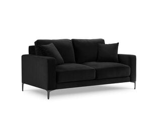 Dvivietė velvet sofa Venus, juoda kaina ir informacija | Sofos | pigu.lt