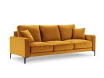 Trivietė velvet sofa Venus, geltona (garstyčių)