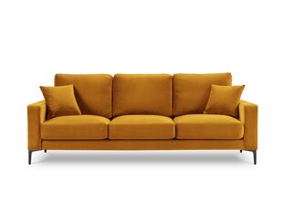 Трехместный velvet диван Venus, желтый (горчичный) цена и информация | Диваны | pigu.lt