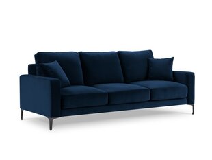 Trivietė velvet sofa Venus, tamsiai mėlyna kaina ir informacija | Sofos | pigu.lt