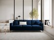 Trivietė velvet sofa Venus, tamsiai mėlyna цена и информация | Sofos | pigu.lt