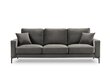 Trivietė velvet sofa Venus, šviesiai pilka kaina ir informacija | Sofos | pigu.lt