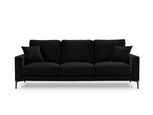 Trivietė velvet sofa Venus, juoda kaina ir informacija | Sofos | pigu.lt