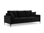 Trivietė velvet sofa Venus, juoda