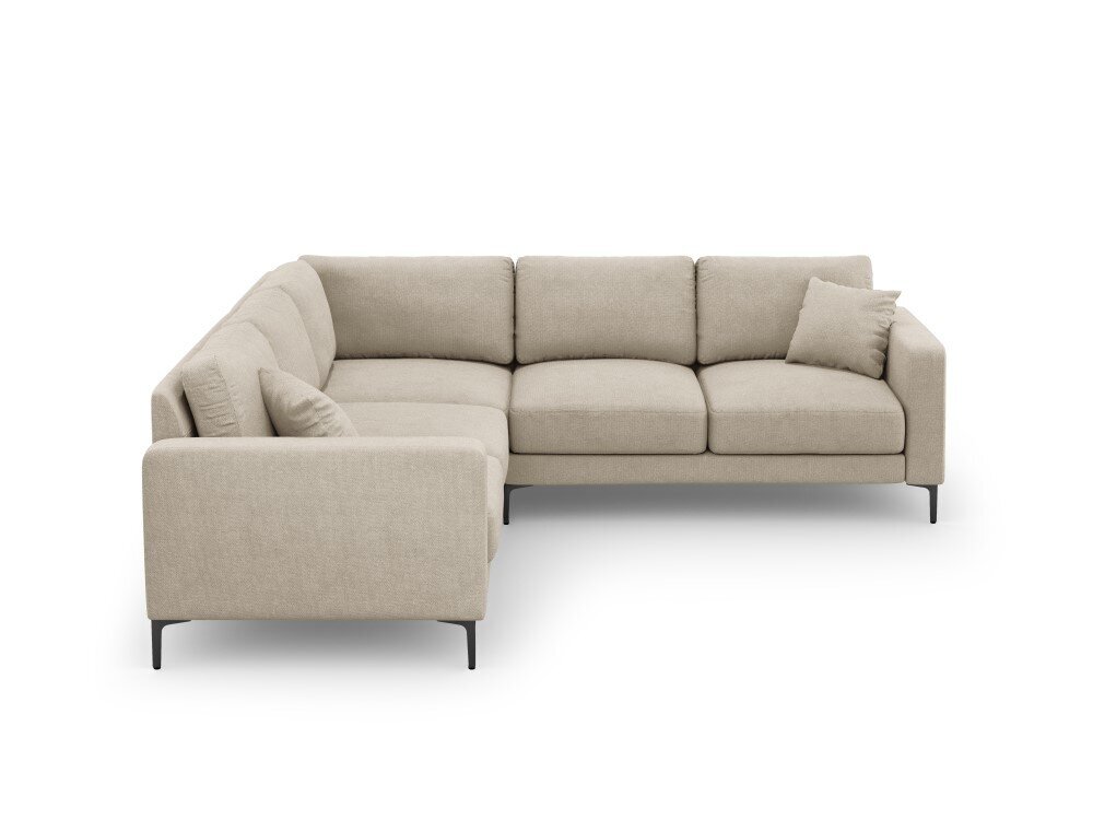 Simetrinė kampinė sofa Venus, 5 sėdimos vietos, smėlio sp. kaina ir informacija | Minkšti kampai | pigu.lt