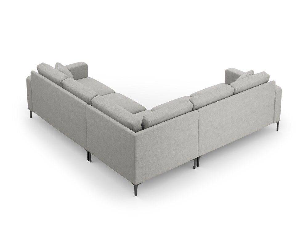 Simetrinė kampinė sofa Venus, 5 sėdimos vietos, šviesiai pilka цена и информация | Minkšti kampai | pigu.lt