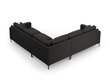 Dvipusė kampinė sofa Venus, 5 sėdimos vietos, juoda цена и информация | Minkšti kampai | pigu.lt