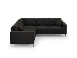 Dvipusė kampinė sofa Venus, 5 sėdimos vietos, juoda kaina ir informacija | Minkšti kampai | pigu.lt