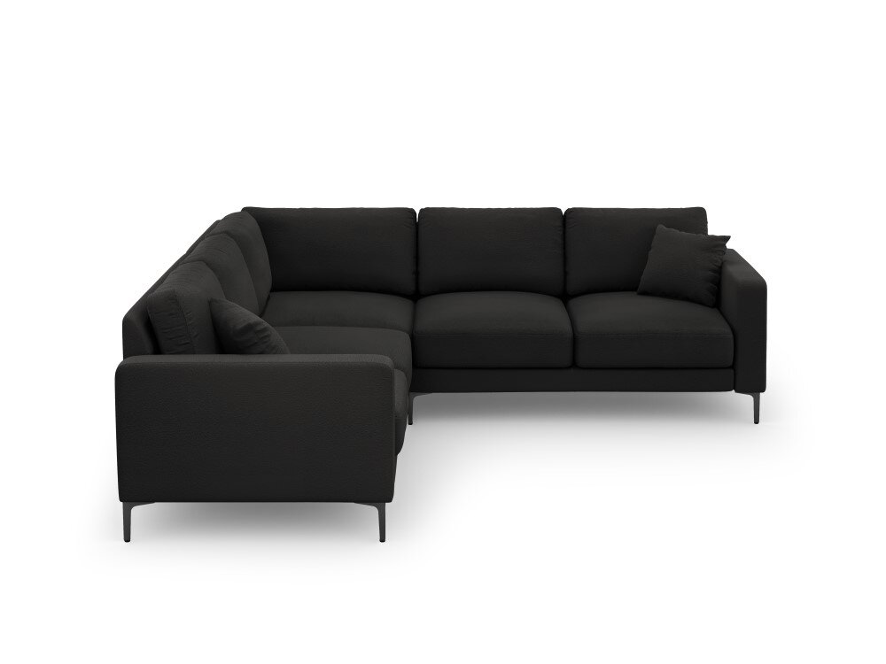 Dvipusė kampinė sofa Venus, 5 sėdimos vietos, juoda цена и информация | Minkšti kampai | pigu.lt