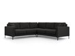 Dvipusė kampinė sofa Venus, 5 sėdimos vietos, juoda цена и информация | Minkšti kampai | pigu.lt