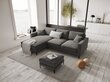 Kairinė kampinė velvet sofa Venus, 4 sėdimos vietos, šviesiai pilka цена и информация | Minkšti kampai | pigu.lt