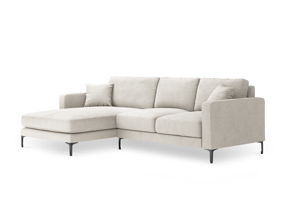 Kairinė kampinė sofa Venus, 4 sėdimos vietos, šv. smėlio sp. цена и информация | Minkšti kampai | pigu.lt