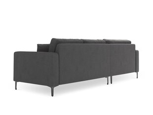 Kairinė kampinė sofa Venus, 4 sėdimos vietos, tamsiai pilka kaina ir informacija | Minkšti kampai | pigu.lt