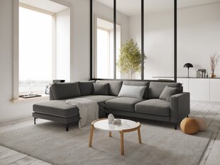 Kairinė kampinė sofa Venus, 5 sėdimos vietos, šviesiai pilka kaina ir informacija | Minkšti kampai | pigu.lt
