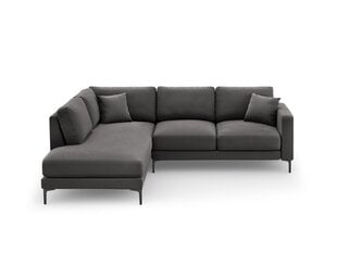Kairinė kampinė sofa Venus, 5 sėdimos vietos, tamsiai pilka kaina ir informacija | Minkšti kampai | pigu.lt