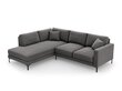 Kairinė kampinė sofa Venus, 5 sėdimos vietos, tamsiai pilka цена и информация | Minkšti kampai | pigu.lt