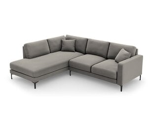 Kairinė kampinė sofa Venus, 5 sėdimos vietos, pilka kaina ir informacija | Minkšti kampai | pigu.lt