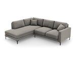 Kairinė kampinė sofa Venus, 5 sėdimos vietos, pilka