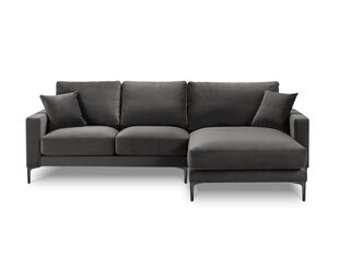 Правый угловой velvet диван Venus, 4 места, серый цвет цена и информация | Угловые диваны | pigu.lt