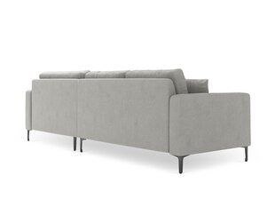 Dešininė kampinė sofa Venus, 4 sėdimos vietos, šviesiai pilka kaina ir informacija | Minkšti kampai | pigu.lt