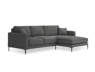 Dešininė kampinė sofa Venus, 4 sėdimos vietos, tamsiai pilka kaina ir informacija | Minkšti kampai | pigu.lt