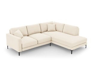 Dešinioji kampinė velvet sofa Venus, 5 sėdimos vietos, šv. smėlio sp. kaina ir informacija | Minkšti kampai | pigu.lt