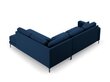 Dešinioji kampinė velvet sofa Venus, 5 sėdimos vietos, tamsiai mėlyna цена и информация | Minkšti kampai | pigu.lt