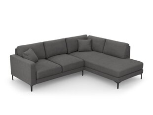 Dešininė kampinė sofa Venus, 5 sėdimos vietos, tamsiai pilka kaina ir informacija | Minkšti kampai | pigu.lt