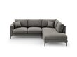 Dešininė kampinė sofa Venus, 5 sėdimos vietos, pilka kaina ir informacija | Minkšti kampai | pigu.lt