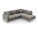 Dešininė kampinė sofa Venus, 5 sėdimos vietos, pilka