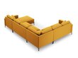 Panoraminė kairioji kampinė velvet sofa Venus, 6 sėdimos vietos, geltona (garstyčių) цена и информация | Minkšti kampai | pigu.lt