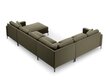 Panoraminė kairioji kampinė velvet sofa Venus, 6 sėdimos vietos, žalia kaina ir informacija | Minkšti kampai | pigu.lt