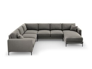 Kairinė kampinė sofa Venus, 6 sėdimos vietos, šviesiai pilka kaina ir informacija | Minkšti kampai | pigu.lt