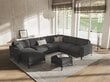 Panoraminė dešininė sofa Venus, 6 sėdimos vietos, tamsiai pilka kaina ir informacija | Minkšti kampai | pigu.lt