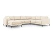 Dešininė kampinė sofa Venus, 6 sėdimos vietos, smėlio sp. kaina ir informacija | Minkšti kampai | pigu.lt