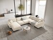 Dešininė kampinė sofa Venus, 6 sėdimos vietos, smėlio sp. цена и информация | Minkšti kampai | pigu.lt