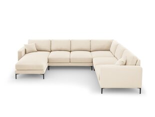 Dešininė kampinė sofa Venus, 6 sėdimos vietos, smėlio sp. kaina ir informacija | Minkšti kampai | pigu.lt