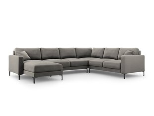 Dešininė kampinė sofa Venus, 6 sėdimos vietos, šviesiai pilka kaina ir informacija | Minkšti kampai | pigu.lt