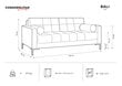 Sofa Cosmopolitan Design Bali 2S, tamsiai mėlyna/auksinės spalvos kaina ir informacija | Sofos | pigu.lt