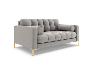 Sofa Cosmopolitan Design Bali 2S, šviesiai pilka/auksinės spalvos kaina ir informacija | Sofos | pigu.lt