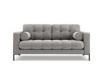 Sofa Cosmopolitan Design Bali 2S, šviesiai pilka/juoda