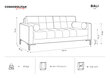 Sofa Cosmopolitan Design Bali 2S, šviesiai pilka/juoda цена и информация | Sofos | pigu.lt